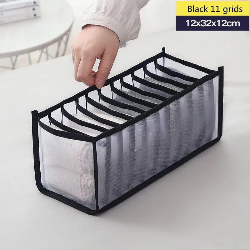 Jeans Bra Organizer Home Separated Dormitory Closet Organizer for Socks Underwear Scarves Storage Box Organizer Foldable Drawer - StorageandmoreStorage