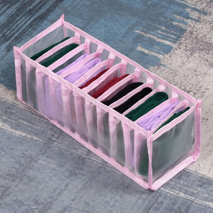 Jeans Bra Organizer Home Separated Dormitory Closet Organizer for Socks Underwear Scarves Storage Box Organizer Foldable Drawer - StorageandmoreStorage