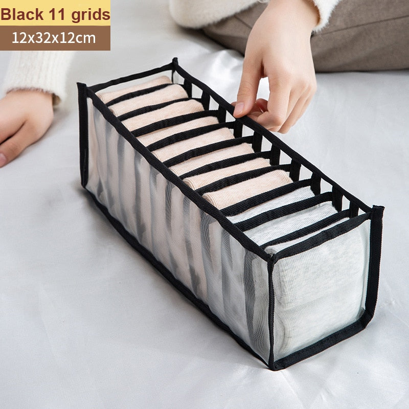 Drawer Closet Underwear Bra Organizer Divider Boxes for Underwear Scarves Socks Bra Foldable Wardrobe Clothes Storage Organizers - StorageandmoreStorage