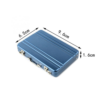 Aluminum Storage Box Business ID Credit Card Holder Mini Suitcase Bank Card Box Holder 2022 New Jewelry Case Rectangle Organizer - StorageandmoreStorage