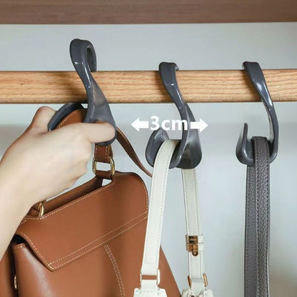 Wardrobe Multifunctional Handbag Organizer Hanger Hook Durable Over Closet Rod Hanging Storage Rack For Hat Scarves Shawls Tie - StorageandmoreStorage