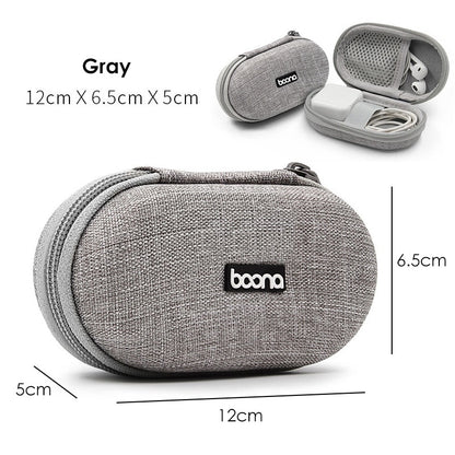 Portable Earphone Storage Bag Data Cable Organizer Bag Multifunctional Digital Gadgets Case MAC Charger U Disk Protective Cover - StorageandmoreStorage