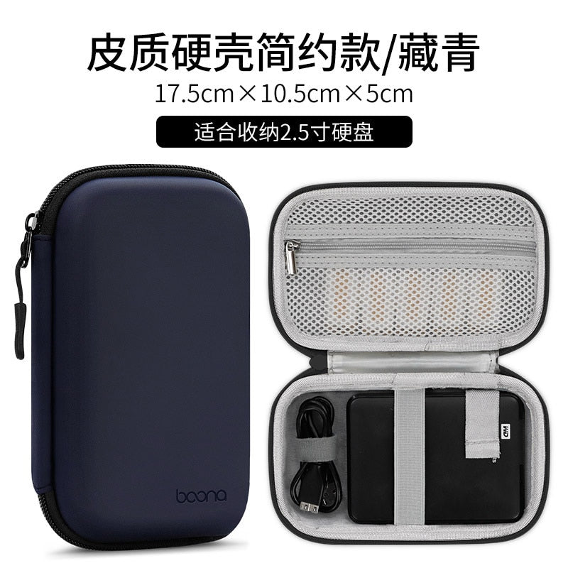 Portable Earphone Storage Bag Data Cable Organizer Bag Multifunctional Digital Gadgets Case MAC Charger U Disk Protective Cover - StorageandmoreStorage