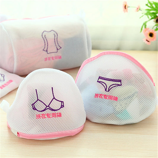 Fine Mesh Embroidered Bra Lingerie Underwear Dirty Clothes Laundry Bags Washing Machine Washable Mesh Laundry Basket Bag Clean - StorageandmoreStorage