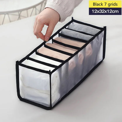 Jeans Bra Organizer Home Separated Dormitory Closet Organizer for Socks Underwear Scarves Storage Box Organizer Foldable Drawer - StorageandmoreStorage