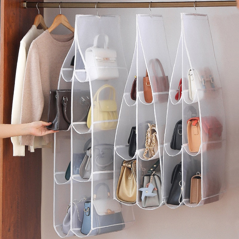 luluhut Handbag hanging organizer Hanging bag for Storage handbag Wardrobe hanging organizers Handbag organizer for closet - StorageandmoreStorage