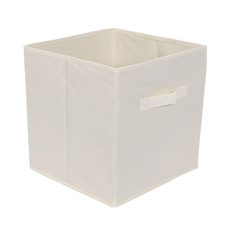 Non-woven Storage Box Pure Color Without Cover Square Fabric Wardrobe Organizer Clothes Toy Folding Finishing Box D1 - StorageandmoreStorage