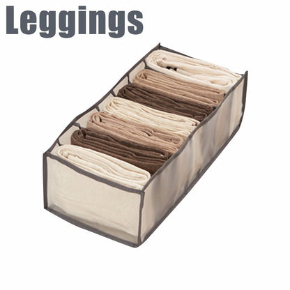 New 6/7/9/11 Grids Washable T-shirt Jeans Compartment Storage Closet Clothes Drawer Mesh Separation Box Stacking Pants Drawe - StorageandmoreStorage