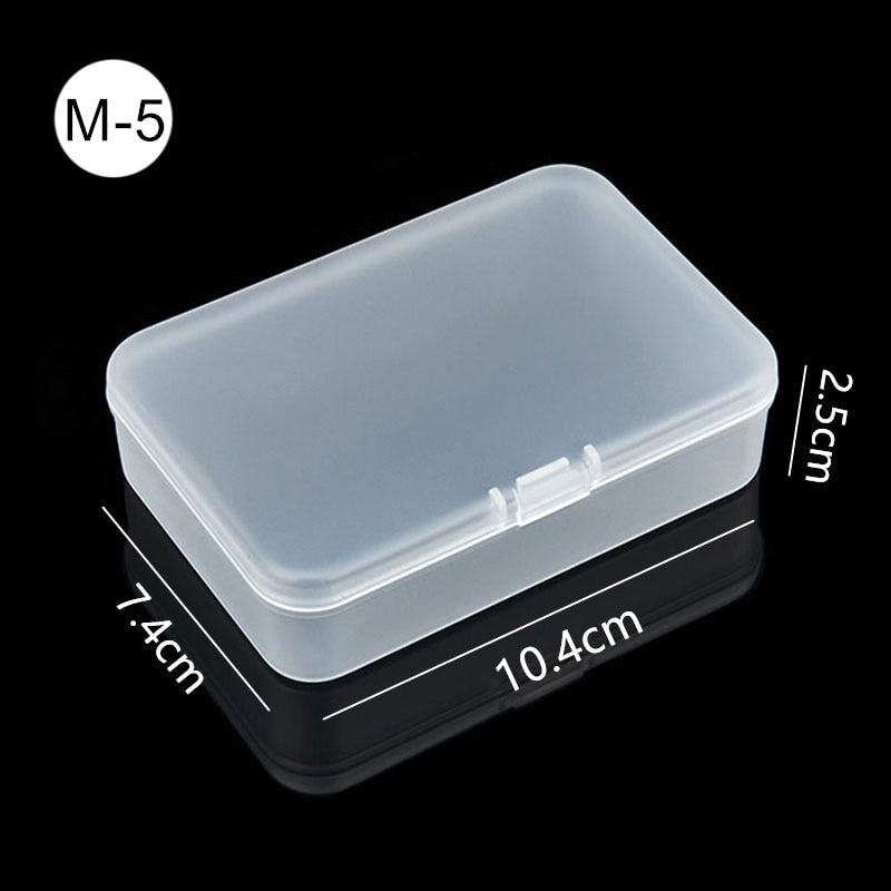 Mini Boxes Rectangle Clear Plastic Jewelry Storage Case Container Packaging Box for Earrings Rings Beads Collecting Small Items - StorageandmoreStorage