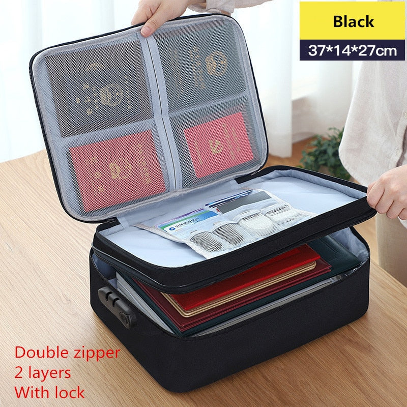 Document Storage Bag Organizer Desk Stationery Women Travel Files Card Folder Holder Tool Case Handbag Home Office Accessories - StorageandmoreStorage