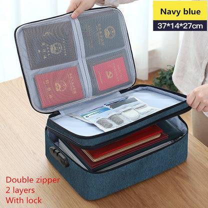 Document Storage Bag Organizer Desk Stationery Women Travel Files Card Folder Holder Tool Case Handbag Home Office Accessories - StorageandmoreStorage