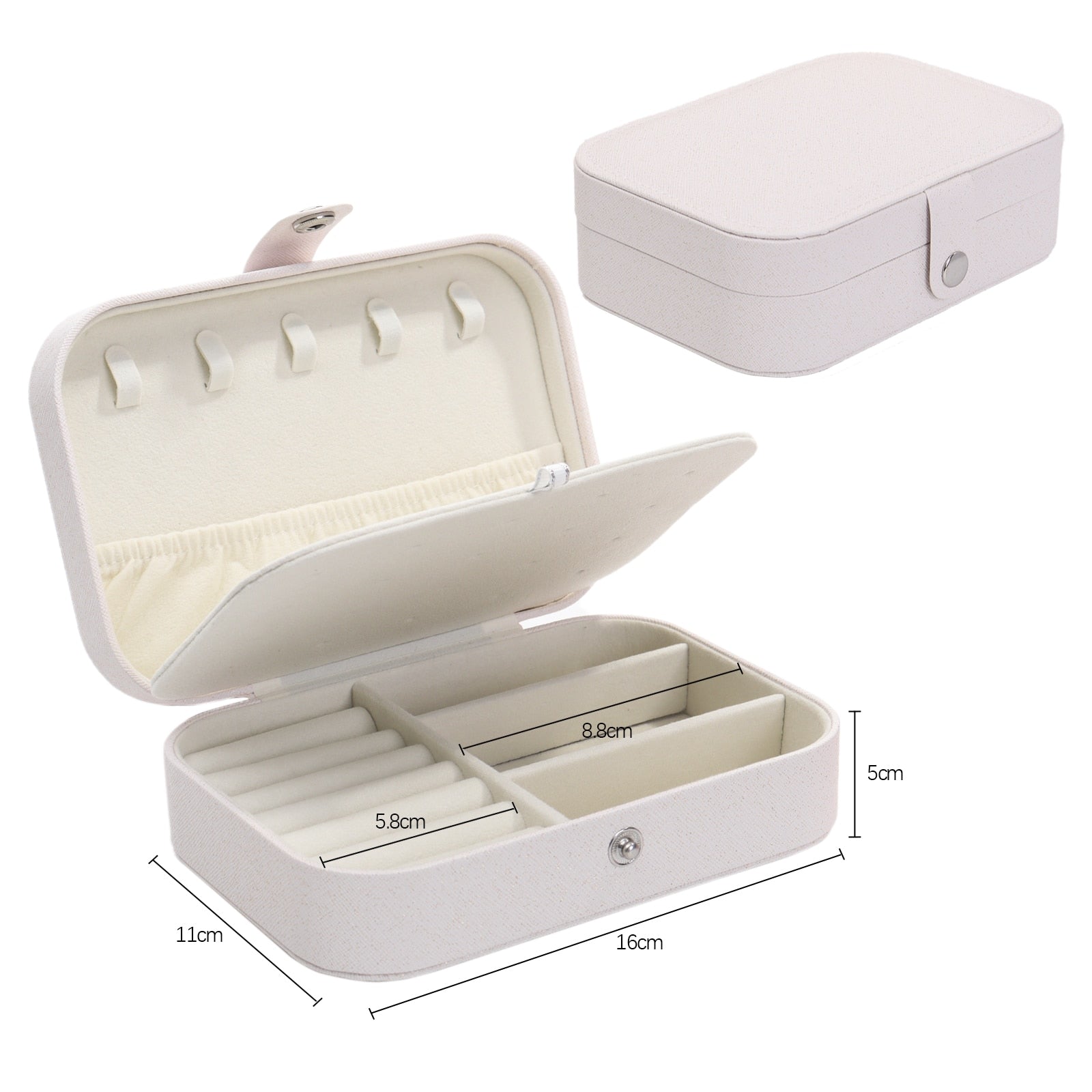 Portable Jewelry Box Jewelry Organizer Display Travel Jewelry  Boxes Leather Storage Jewelry Organized Display - StorageandmoreStorage