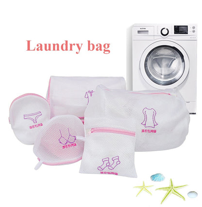 Fine Mesh Embroidered Bra Lingerie Underwear Dirty Clothes Laundry Bags Washing Machine Washable Mesh Laundry Basket Bag Clean - StorageandmoreStorage