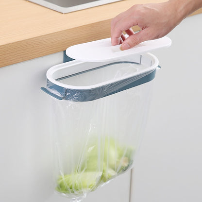 Garbage Bag Holder Kitchen Cabinet Door Basket Hanging Trash Can Waste Bin Garbage Rack Tool Storage Holder Kitchen Organizer - StorageandmoreStorage