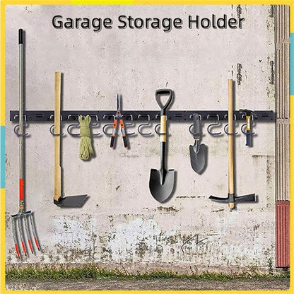 48 Inch Adjustable 12 Hooks Wall Holder Tool Storage System Garage Storages Garden Tools Multi-Purposes Organizer Racks полички - StorageandmoreStorage