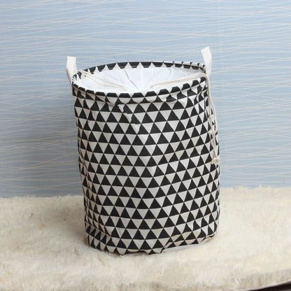 New Fashion Print Laundry Basket with Drawstring Lining Portable Foldable Storage Bag Hamper for Kids Toys Dirty Clothes Basket - StorageandmoreStorage