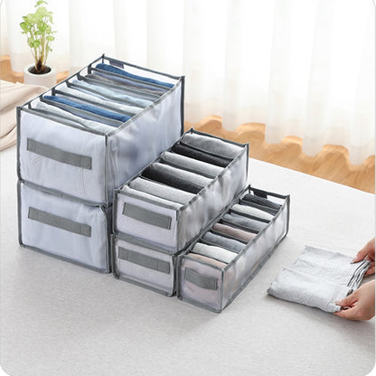 Wardrobe organizer Jeans storage boxes Closet Organizer Foldable Underwear Organizers Pants Storage Dividers Drawer Organizer - StorageandmoreStorage