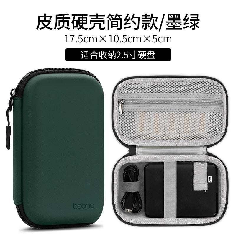 Portable Earphone Storage Bag Data Cable Organizer Bag Multifunctional Digital Gadgets Case MAC Charger U Disk Protective Cover - StorageandmoreStorage