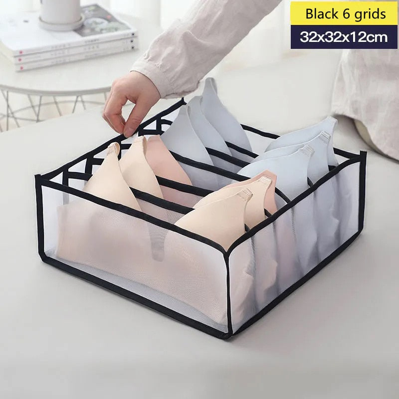 Jeans Bra Organizer Home Separated Dormitory Closet Organizer for Socks Underwear Scarves Storage Box Organizer Foldable Drawer - StorageandmoreStorage