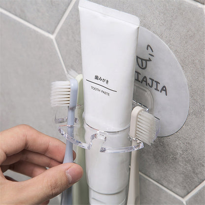 1PC Plastic Toothbrush Holder Toothpaste Storage Rack Shaver Tooth Brush Dispenser Bathroom Organizer Accessories Tools GUANYAO - StorageandmoreStorage