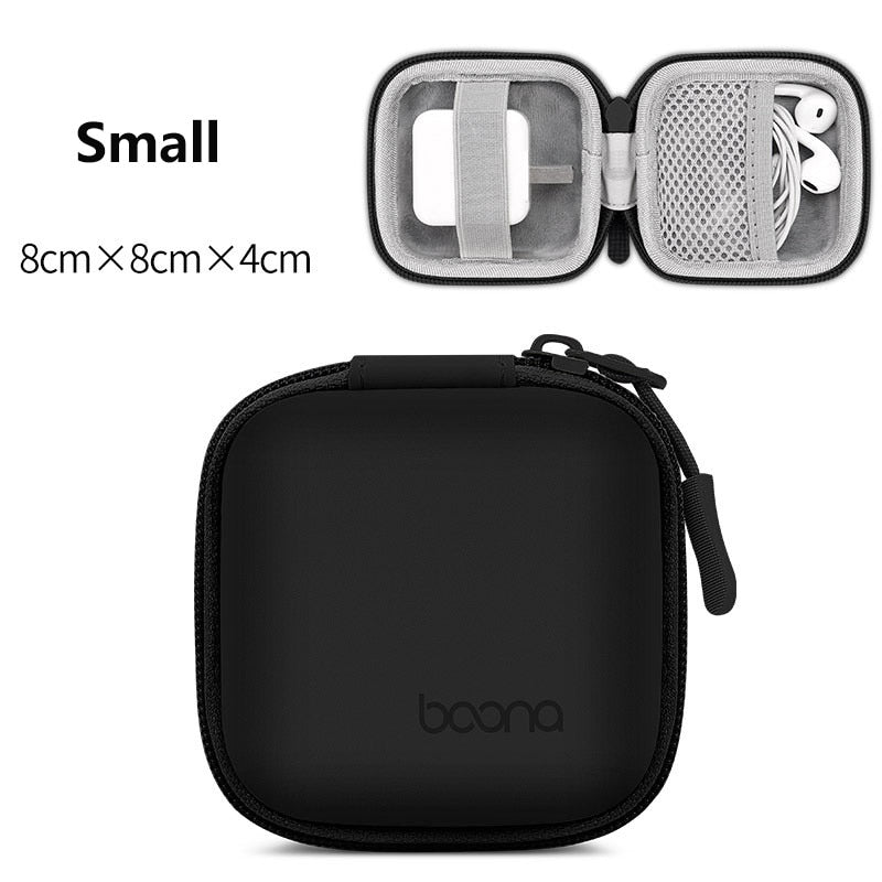 Portable Earphone Storage Bag Data Cable Organizer Bag Multifunctional Digital Gadgets Case MAC Charger U Disk Protective Cover - StorageandmoreStorage