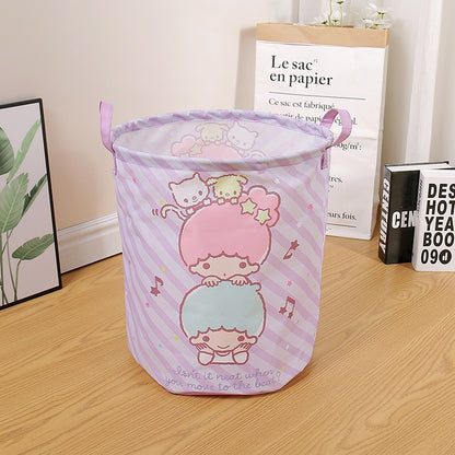 Kawaii Sanrioed My Melody Kuromi Cinnamoroll Foldable Laundry Basket Cartoon Folding Washing Bin Laundry Hamper - StorageandmoreStorage