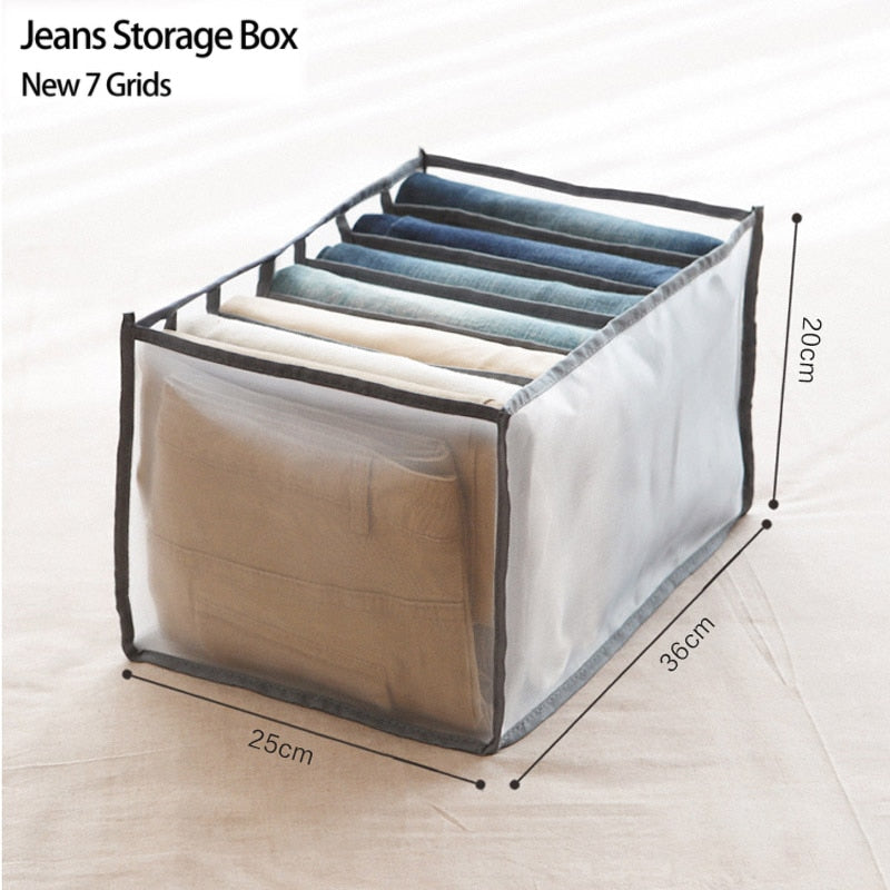 Sweater Clothes Storage Grid Boxes Student Dormitory Wardrobe Closet Drawer Organizer T-shirt Pants Clothing Separation Box - StorageandmoreStorage