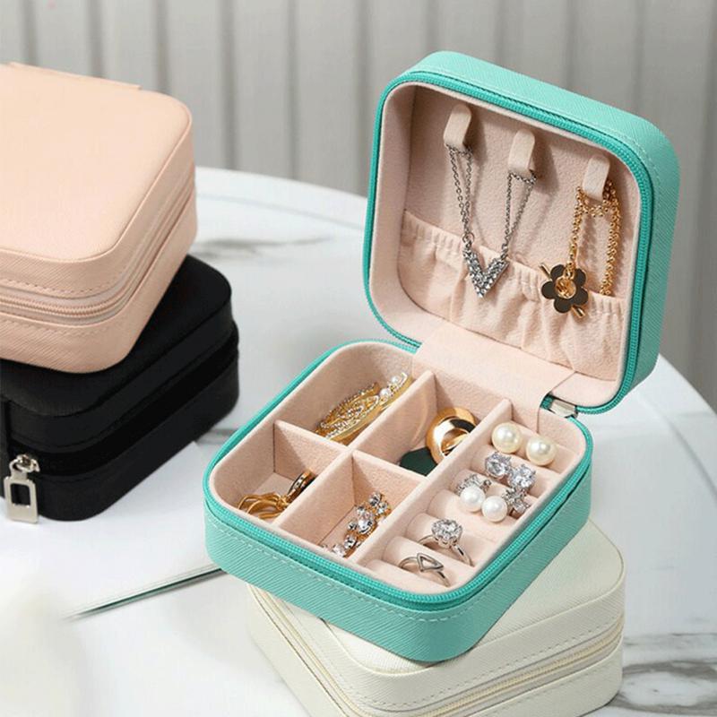 New Jewelry Case Boxes Jewelry Organizer Display Travel Girls Princess Storage Jewelry Box High Quality Earring Holder Gifts Hot - StorageandmoreStorage