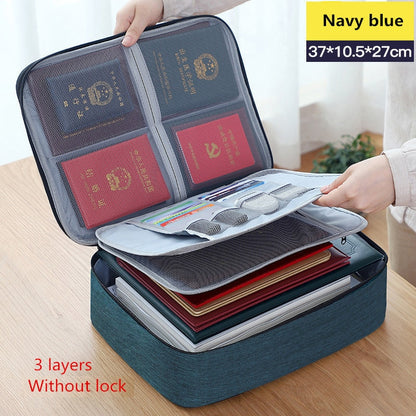 Document Storage Bag Organizer Desk Stationery Women Travel Files Card Folder Holder Tool Case Handbag Home Office Accessories - StorageandmoreStorage