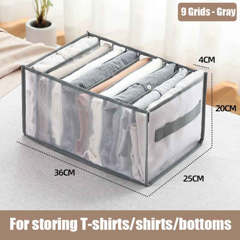 Jeans Storage Boxes Closet Organizer Drawer Divider Boxes T-shirt Storage Box Foldable Underwear Organizers Storage for Clothes - StorageandmoreStorage