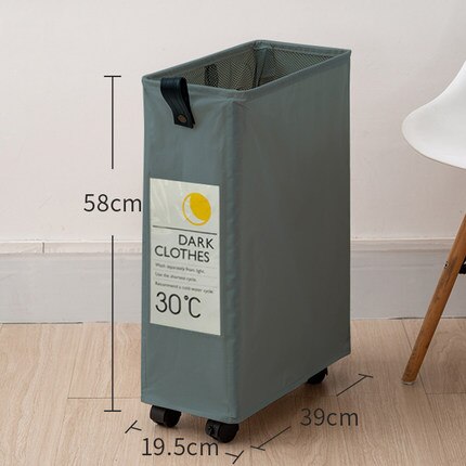 Home Slim Laundry Basket Hamper Storage Organizer 45L Collapsible Thin Dirty Clothes Basket Cesto Ropa Sucia - StorageandmoreStorage