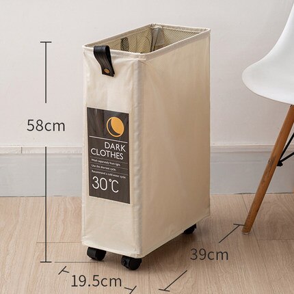 Home Slim Laundry Basket Hamper Storage Organizer 45L Collapsible Thin Dirty Clothes Basket Cesto Ropa Sucia - StorageandmoreStorage