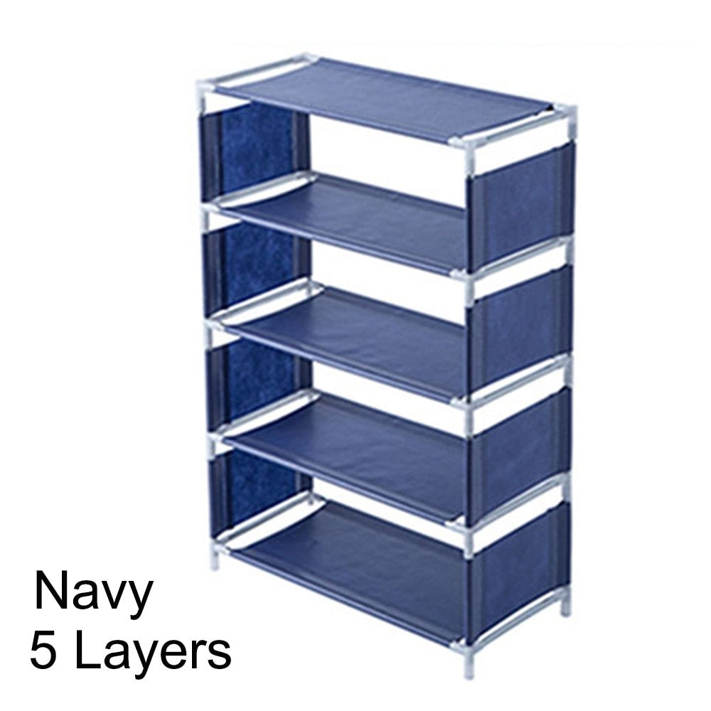 Multi-storey Shoe Rack Multi-functional Organizer Household Cloth Storage Rack Easy To Assemble Dormitory Provincial Space Rack - StorageandmoreStorage