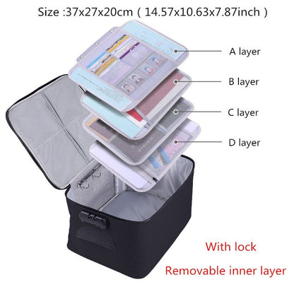 Document Storage Bag Organizer Desk Stationery Women Travel Files Card Folder Holder Tool Case Handbag Home Office Accessories - StorageandmoreStorage