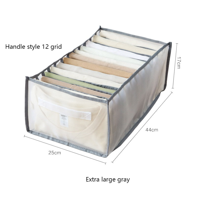 Sweater Clothes Storage Grid Boxes Student Dormitory Wardrobe Closet Drawer Organizer T-shirt Pants Clothing Separation Box - StorageandmoreStorage