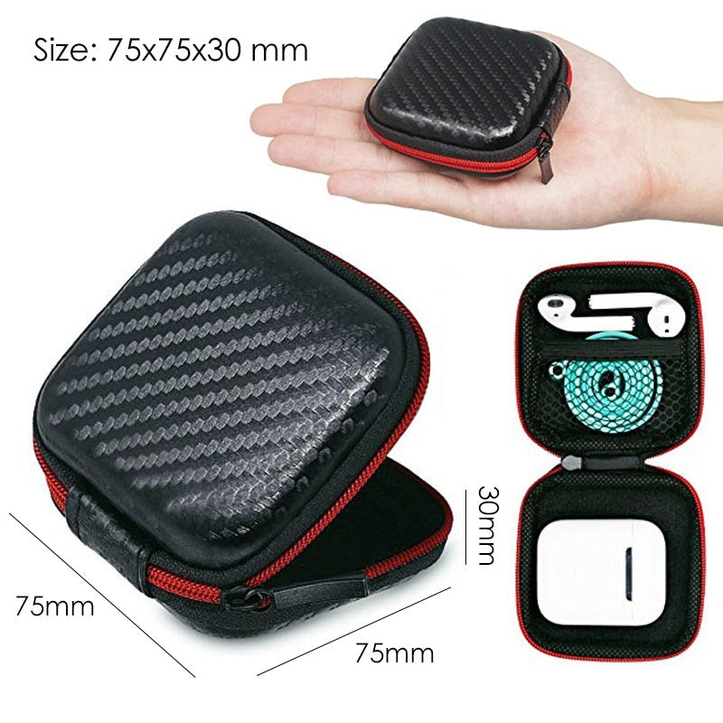 Portable Earphone Storage Bag Data Cable Organizer Bag Multifunctional Digital Gadgets Case MAC Charger U Disk Protective Cover - StorageandmoreStorage