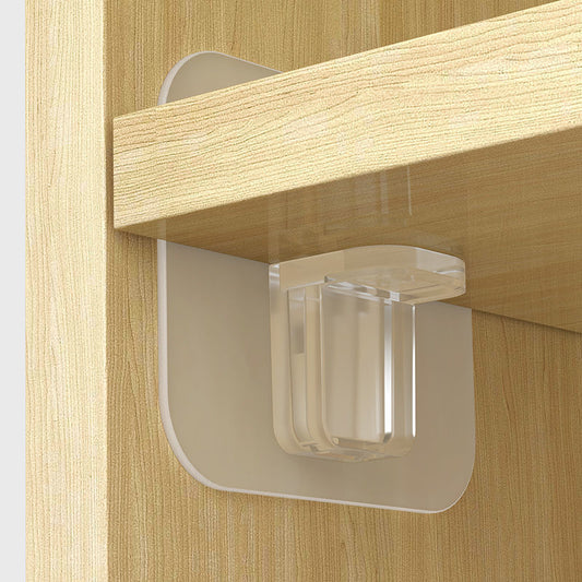 4/10pcs Adhesive Shelf Support Pegs Shelf Support Adhesive Pegs Closet Cabinet Shelf Support Clips Wall Hangers Strong Holders - StorageandmoreStorage