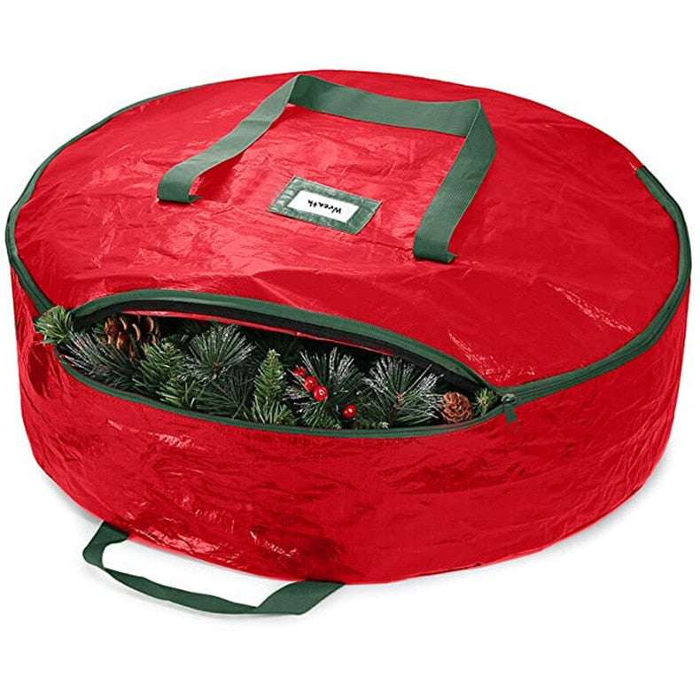 Large Christmas Tree Storage Bag For 9 ft Tall Holiday Artificial Disassembled Trees Round Premium Christmas Wreath Storage Bag - StorageandmoreStorage