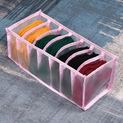 Jeans Bra Organizer Home Separated Dormitory Closet Organizer for Socks Underwear Scarves Storage Box Organizer Foldable Drawer - StorageandmoreStorage