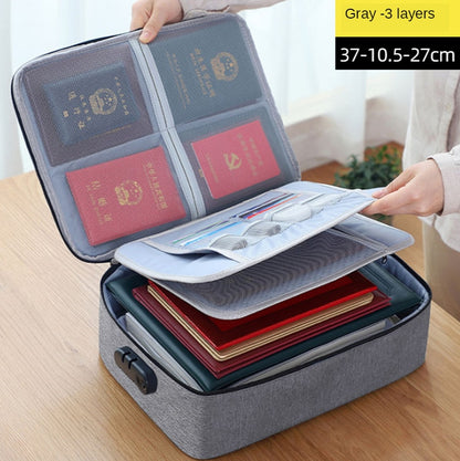 Document Storage Bag Organizer Desk Stationery Women Travel Files Card Folder Holder Tool Case Handbag Home Office Accessories - StorageandmoreStorage