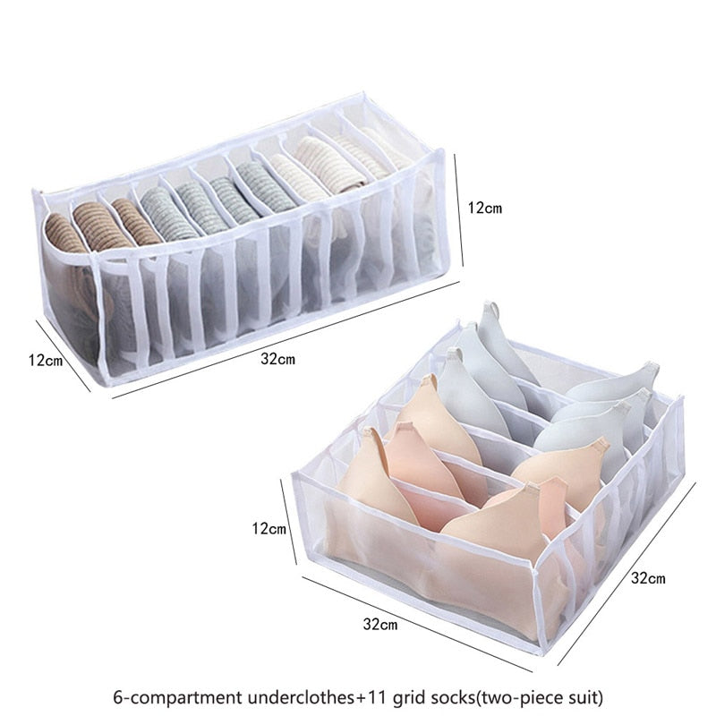 Sweater Clothes Storage Grid Boxes Student Dormitory Wardrobe Closet Drawer Organizer T-shirt Pants Clothing Separation Box - StorageandmoreStorage