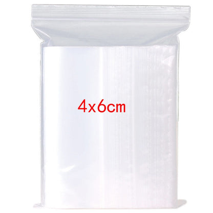 100/300/500Pcs/Pack Resealable Plastic Selaing Bags Clear Poly Reusable Bag Food Storage Reclosable Vacuum Fresh Organize Bag - StorageandmoreStorage