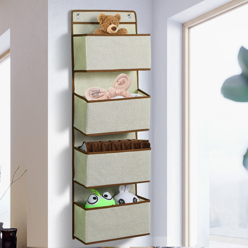 Storage Cloth Bag Multi-layer Debris Hanging Pocket Wall Hanging Foldable  Closet Over The Door Organizer Rack Storage Box - StorageandmoreStorage