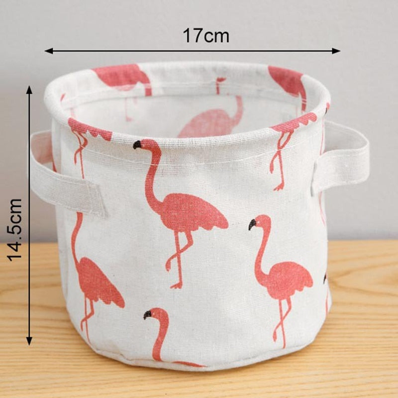 Dirty Laundry Basket Cotton Linen Foldable Round Waterproof Organizer Bucket Clothes Toys Large Capacity Home Storage Basket - StorageandmoreStorage