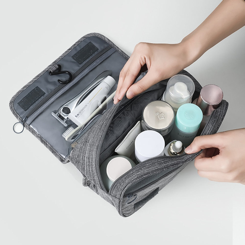 High Quality Travel Makeup Bags Women Waterproof Cosmetic Bag Toiletries Organizer Hanging Dry And Wet Separation Storage Bag - StorageandmoreStorage