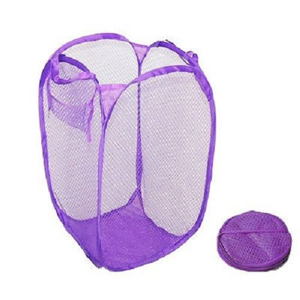 Laundry Bag Pop Up Mesh Washing Foldable Laundry Basket Bag Bin Hamper Storage - StorageandmoreStorage