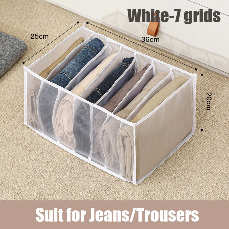 Foldable Drawer Closet Storage Organizer Divider Boxes for Jeans Underwear Socks Bra Wardrobe Clothes Storage Organizers Sets - StorageandmoreStorage