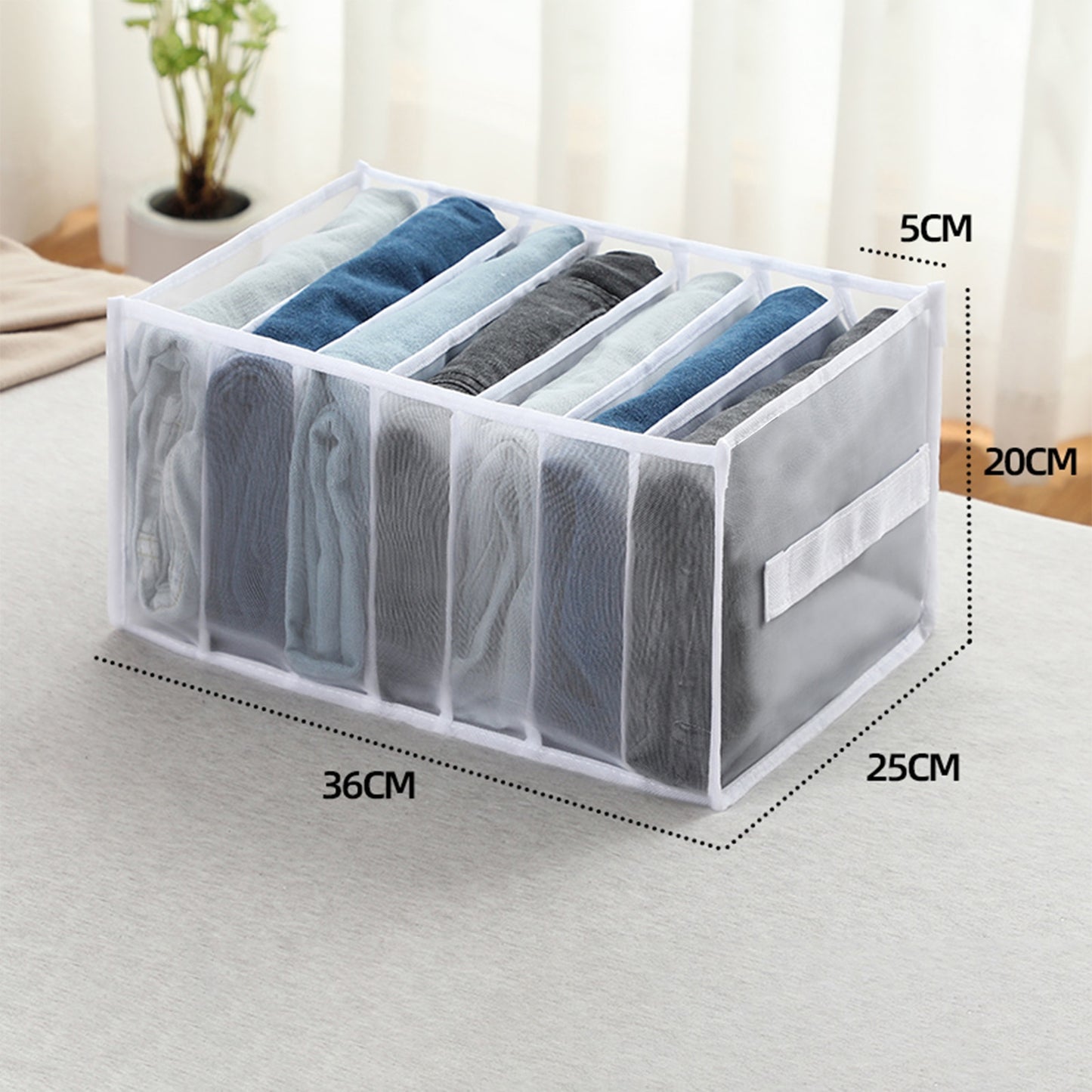 Wardrobe organizer Jeans storage boxes Closet Organizer Foldable Underwear Organizers Pants Storage Dividers Drawer Organizer - StorageandmoreStorage