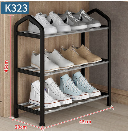 Shoe Rack Shoe Shelf 5/4/3/2 Layers Simple Dust-proof Storage Shoe Cabinet Multi-layer Assembly Door Dormitory Organizer Rack - StorageandmoreStorage