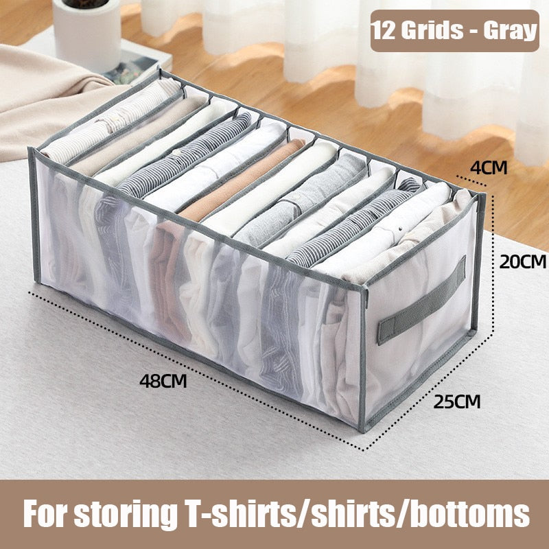 Jeans Storage Boxes Closet Organizer Drawer Divider Boxes T-shirt Storage Box Foldable Underwear Organizers Storage for Clothes - StorageandmoreStorage